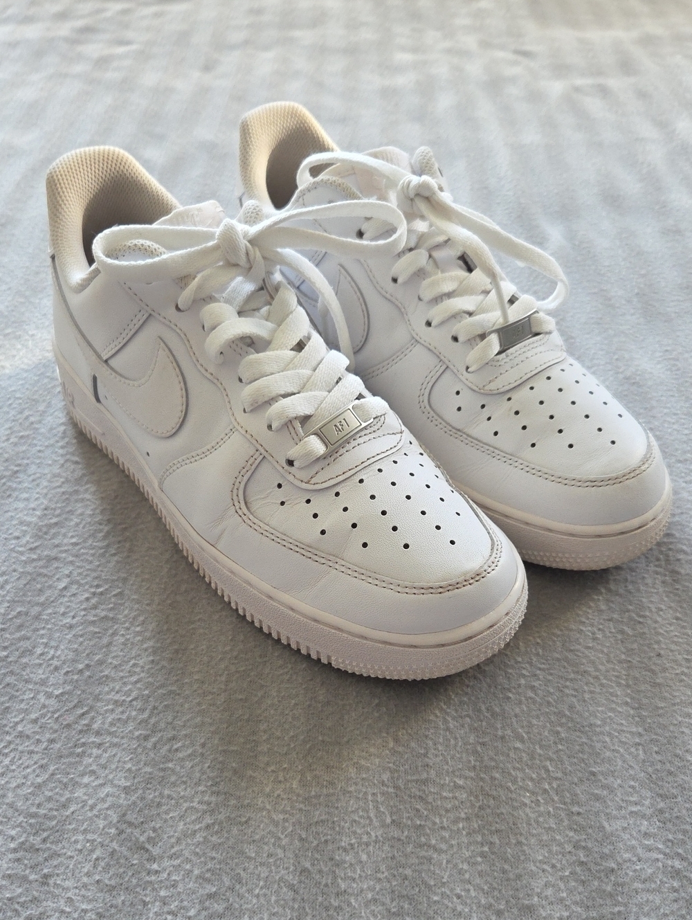 Nike White Low-Top Leather Sneakers